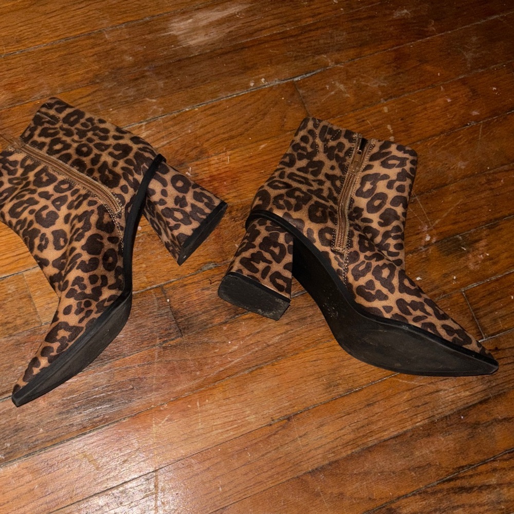 BP Leopard Print Heeled Boots - Picture 2 of 4